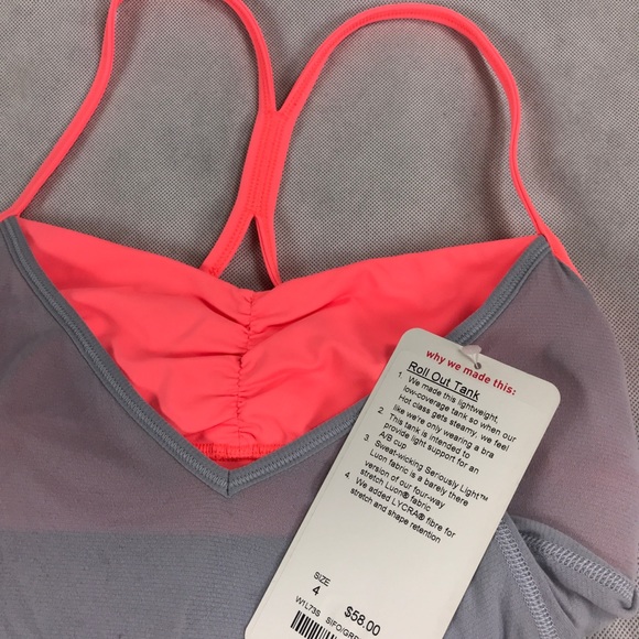 NWT LULULEMON ATHLETICA 4 Tank! “Roll Out” Bra Top - Picture 3 of 8